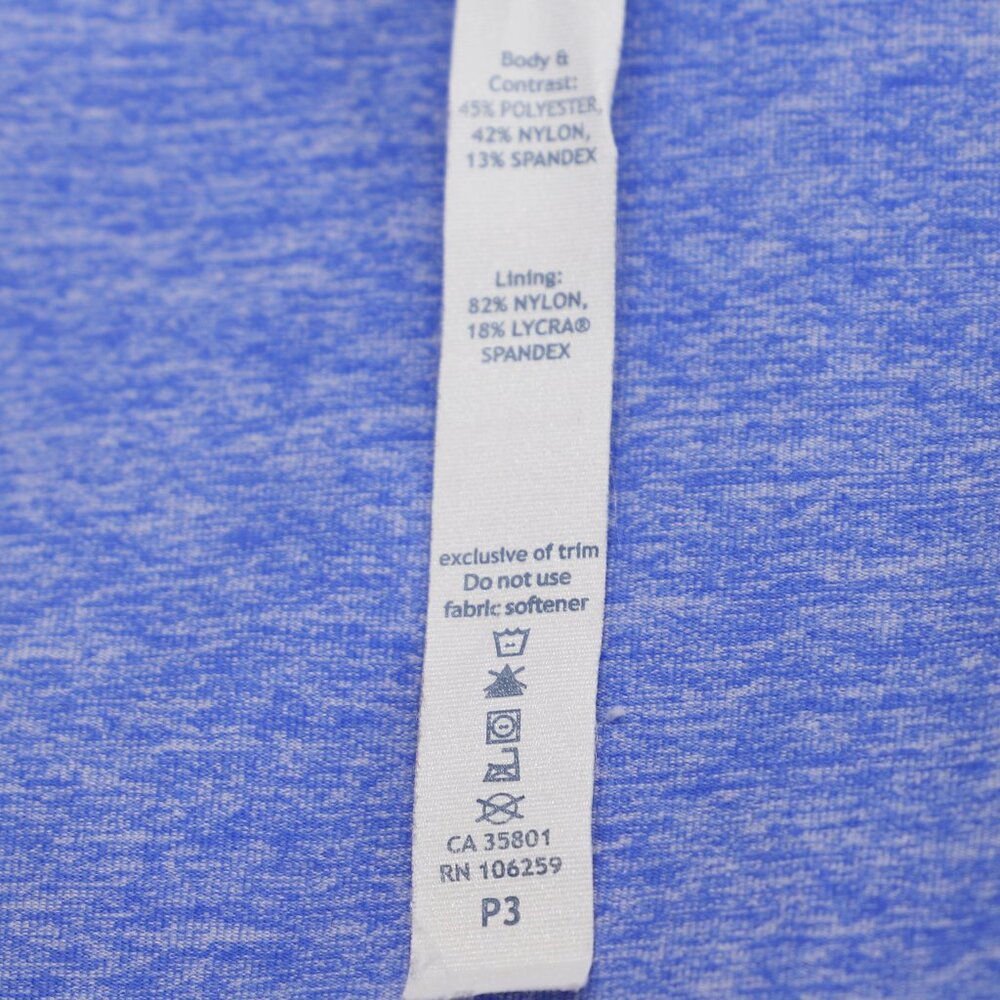 LULULEMON Stride Jacket in Heathered Rocksteady Blue Hooded High Collar Size 4 - Picture 11 of 12